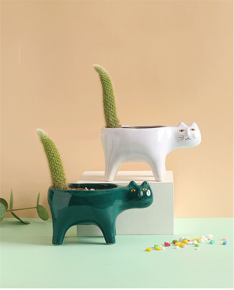 Cactus Mix Pot - Leuke Kat Keramische Tuin Bloempot Dierlijke