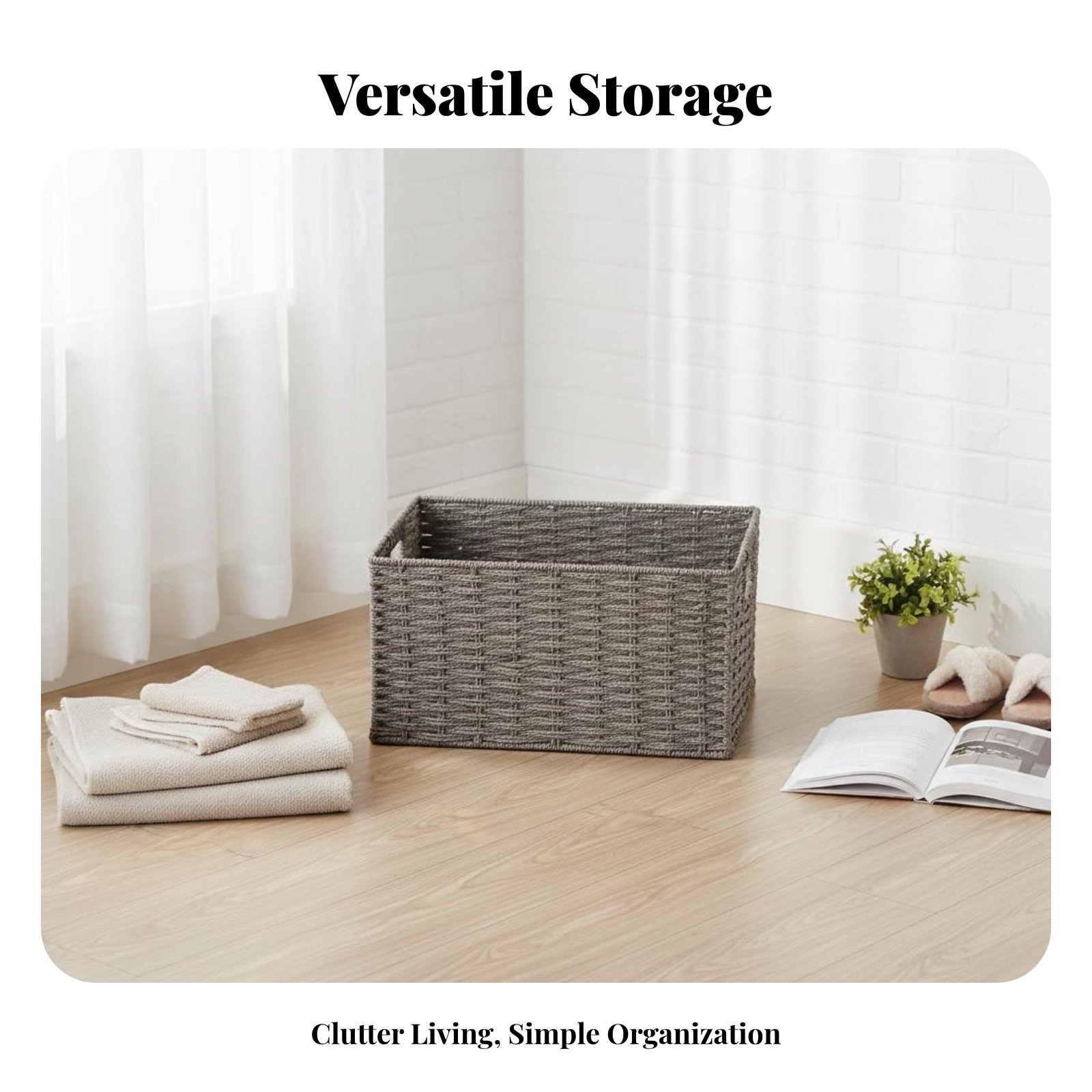 Is Plant Parent Free To Use - Geweven opbergcontainer Japanse esthetische geweven opbergcontainer
